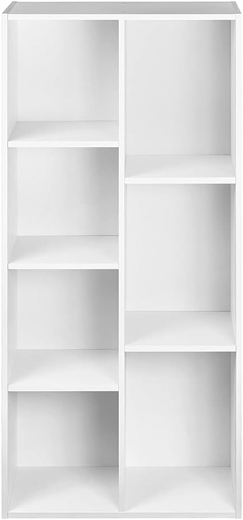 White 7 Cube Organizer Bookcase Storage Shelves Unit