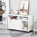 HOMCOM Printer Stand Home Office Mobile File Cabinet Organizer with
