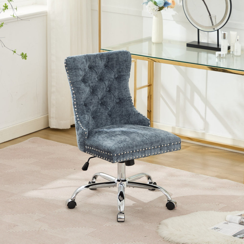 Furniture Office Chair - Modern Chenille Upholstered Tufted Home