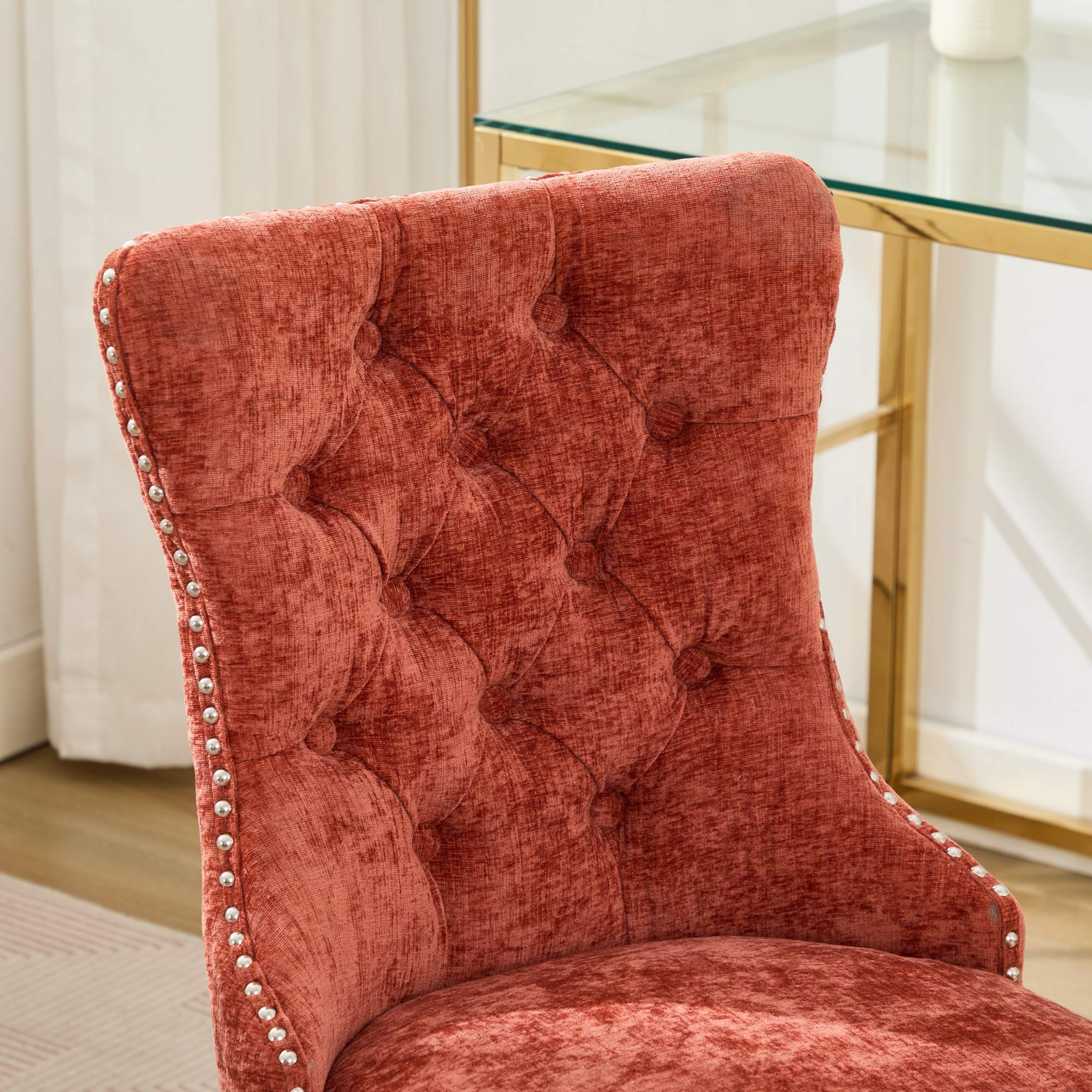 Furniture Office Chair - Modern Chenille Upholstered Tufted Home