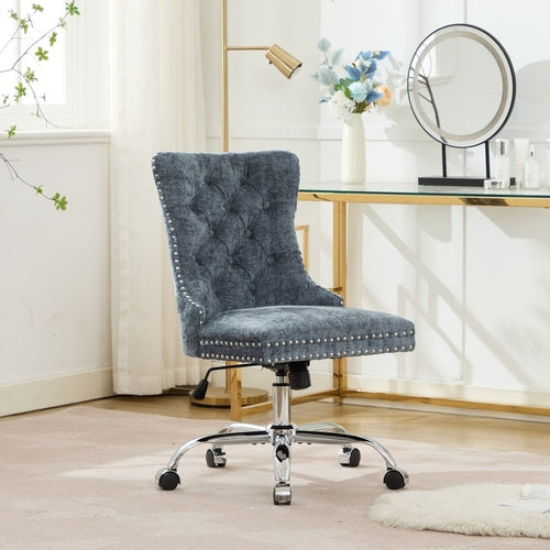 Furniture Office Chair - Modern Chenille Upholstered Tufted Home