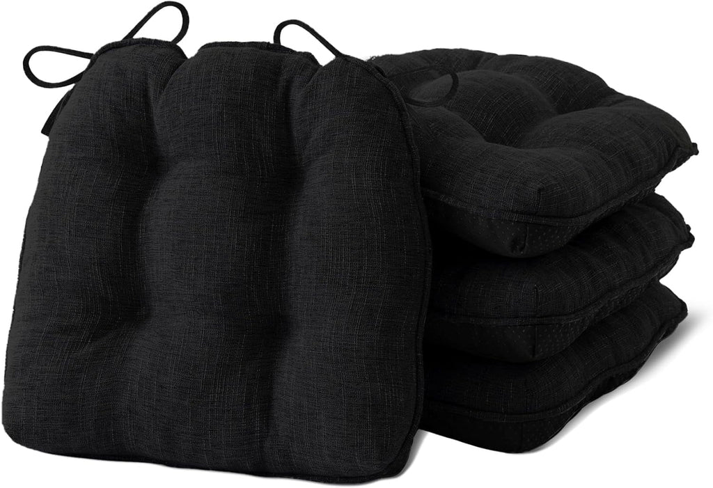 Chair Cushions 4 Pack Memory Foam With Non Slip Backing 15.5x15.5x4