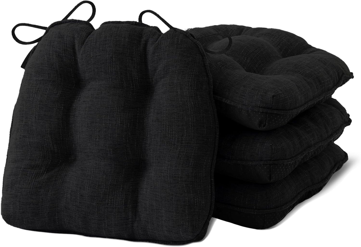 Chair Cushions 4 Pack Memory Foam With Non Slip Backing 15.5x15.5x4