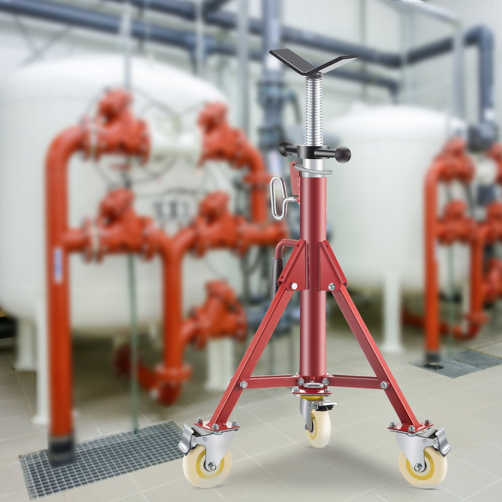 Pipe Stand, Pipe Jack Stand, V Head Pipe Stand Adjustable Height 28-52