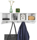 VIKUS White Wall Shelf Coat Rack