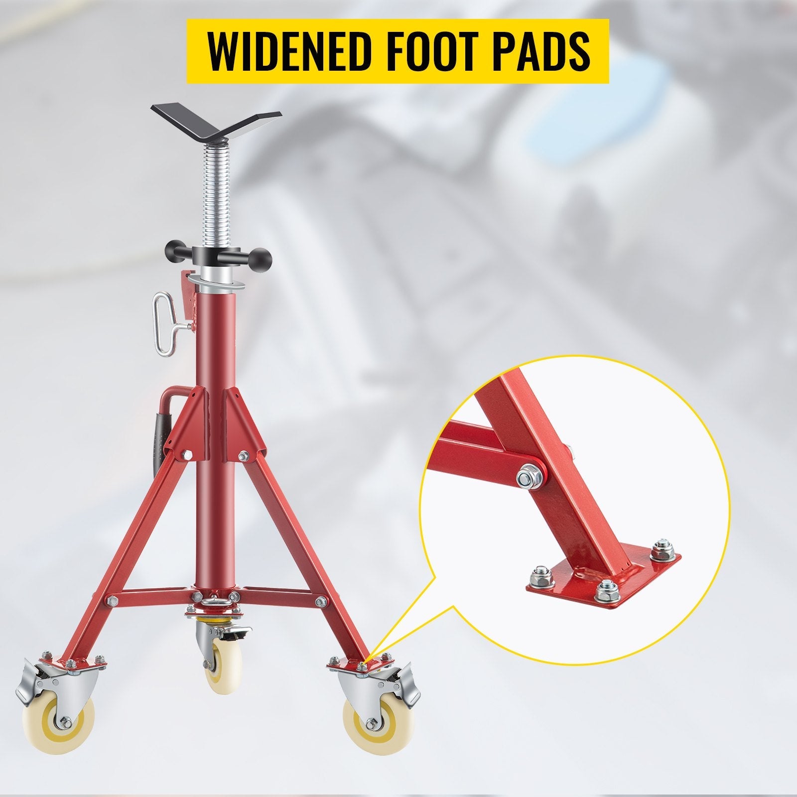 Pipe Stand, Pipe Jack Stand, V Head Pipe Stand Adjustable Height 28-52