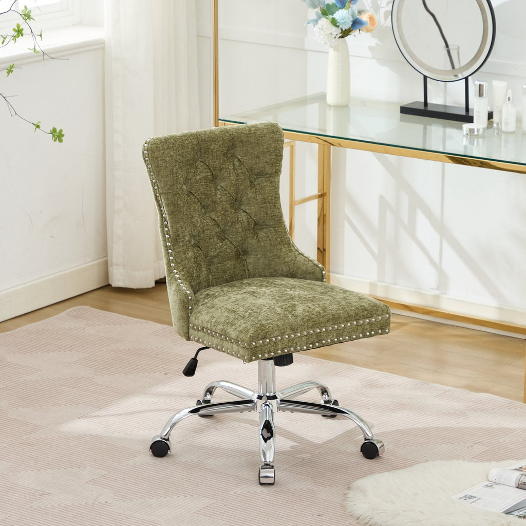 Furniture Office Chair - Modern Chenille Upholstered Tufted Home