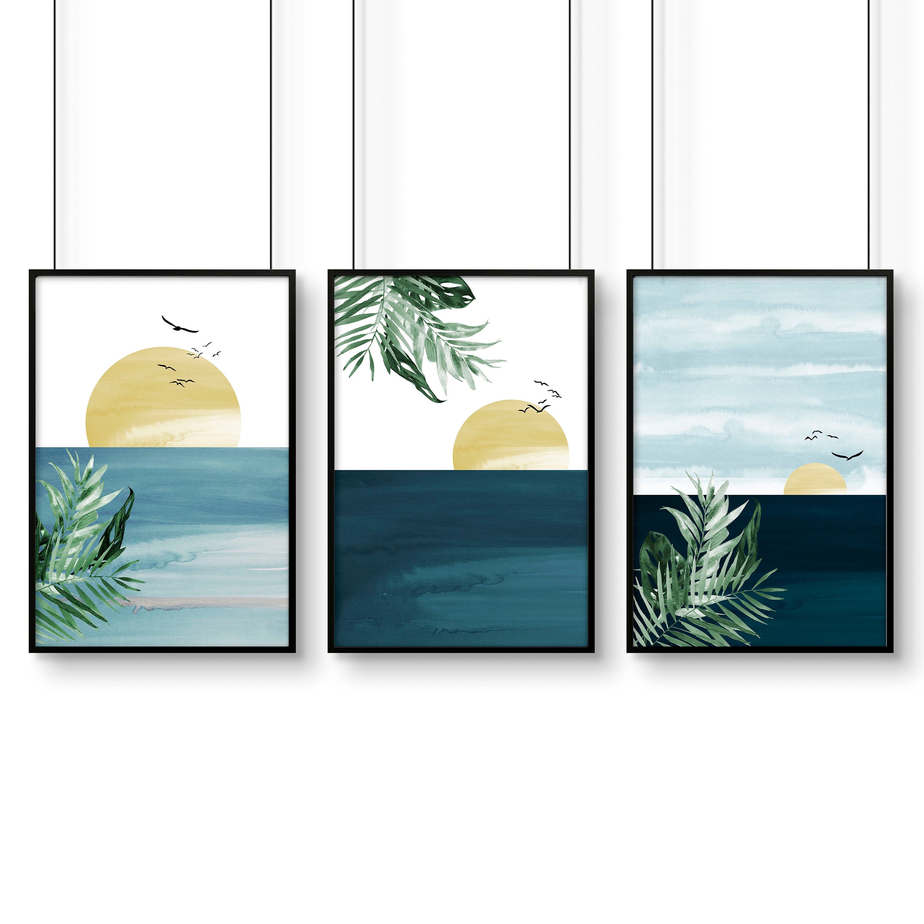 Wall decoration for office | set of 3 Eclectic wall art