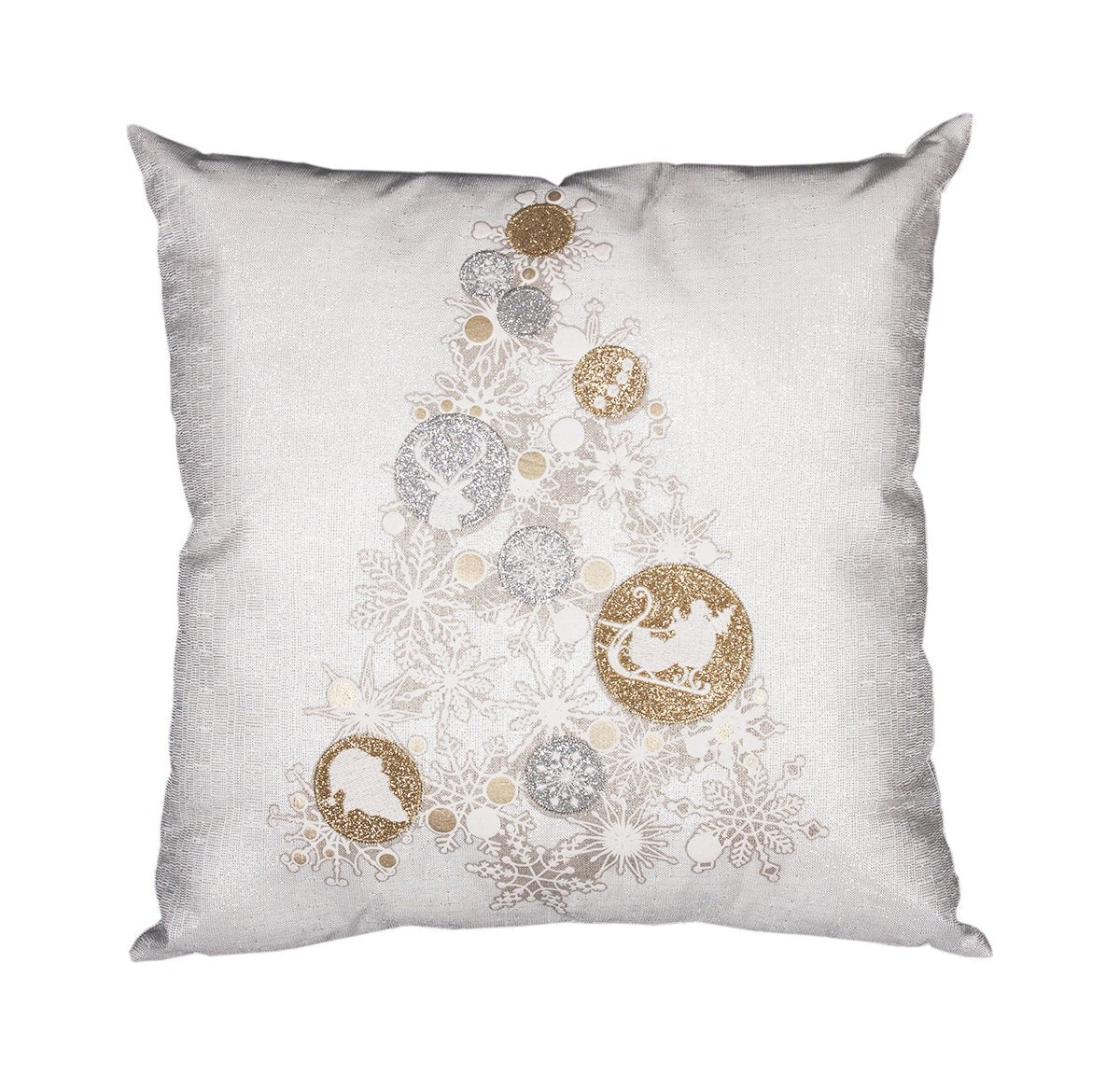 ML17118 Ornament Tree Throw Pillow 18x18