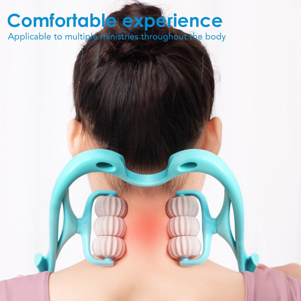 Pressure Point Treatment Neck Relieve Hand Roller Neck Massager for