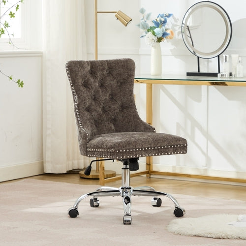Furniture Office Chair - Modern Chenille Upholstered Tufted Home