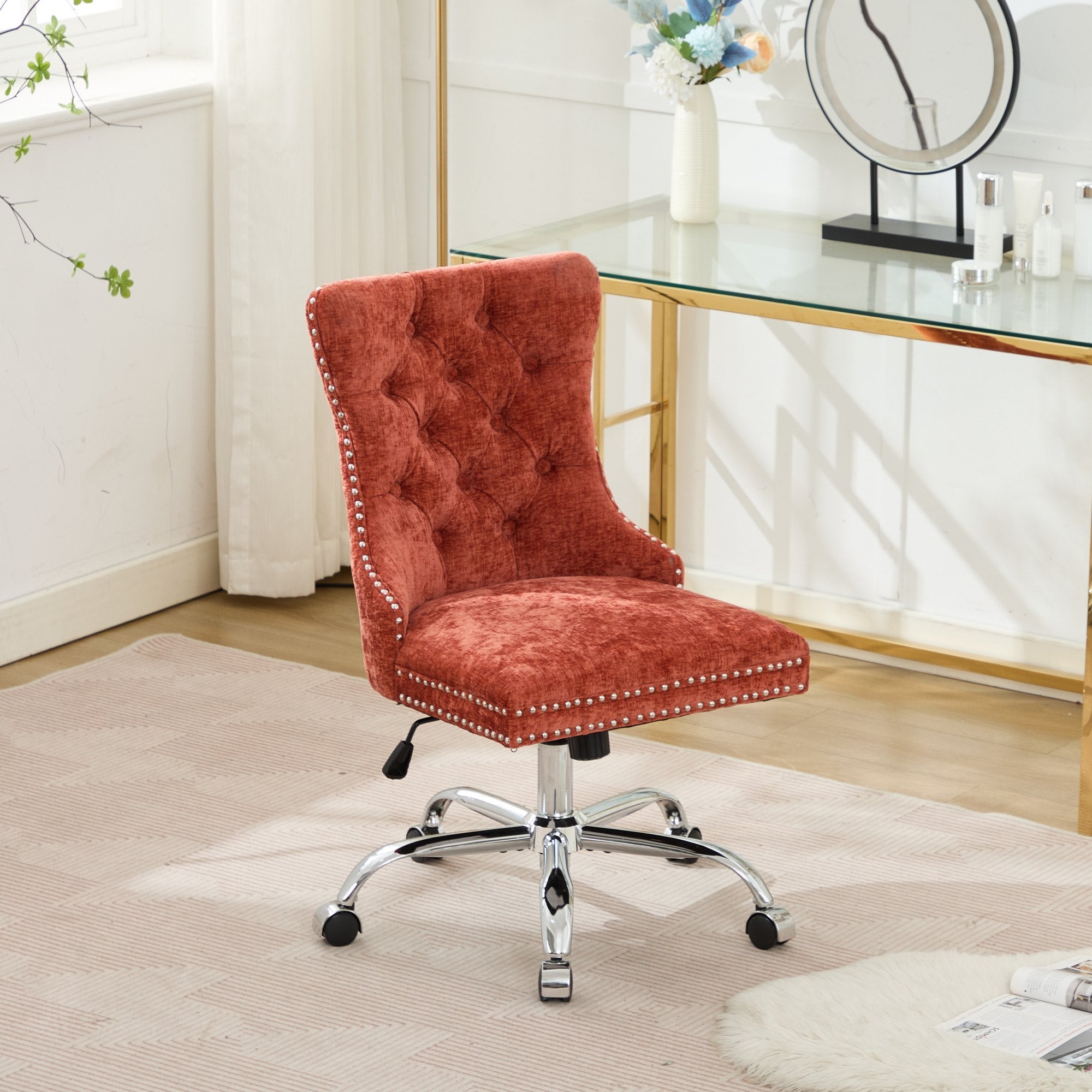 Furniture Office Chair - Modern Chenille Upholstered Tufted Home