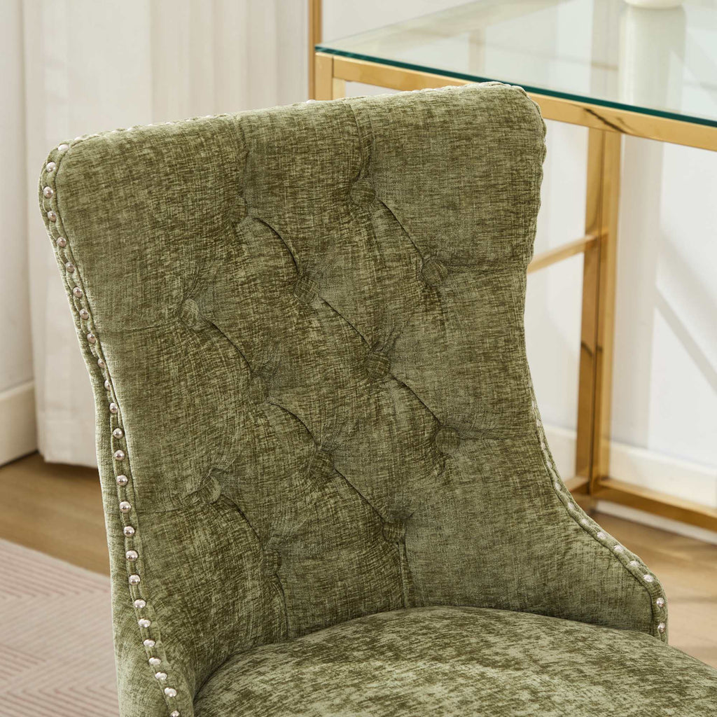 Furniture Office Chair - Modern Chenille Upholstered Tufted Home