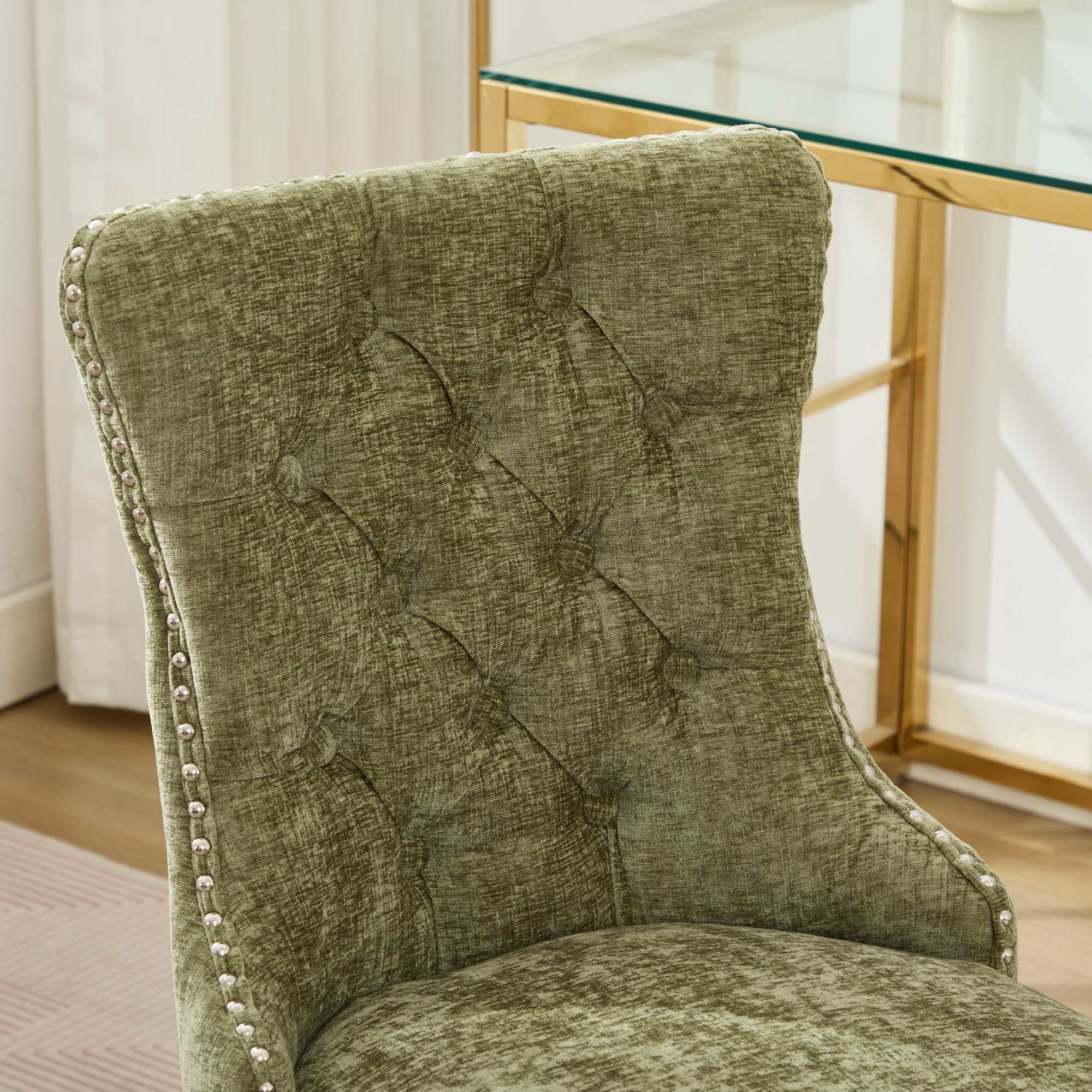 Furniture Office Chair - Modern Chenille Upholstered Tufted Home
