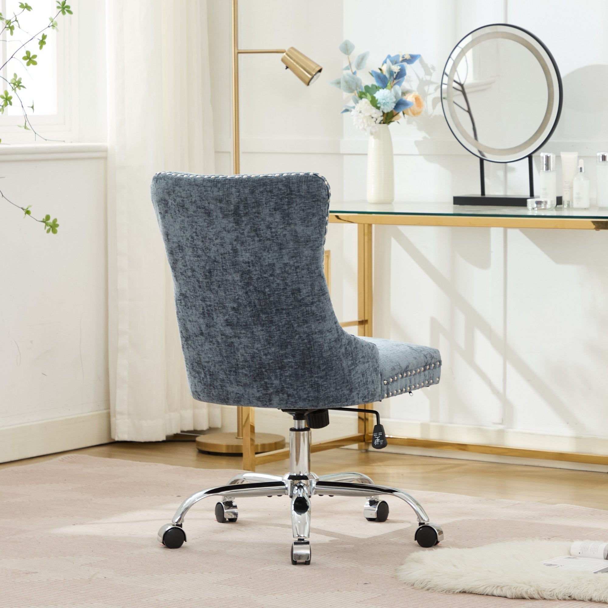 Furniture Office Chair - Modern Chenille Upholstered Tufted Home
