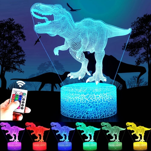 16 Colors Children 3D Illusion Bedside Lamp Remote Control Night Light