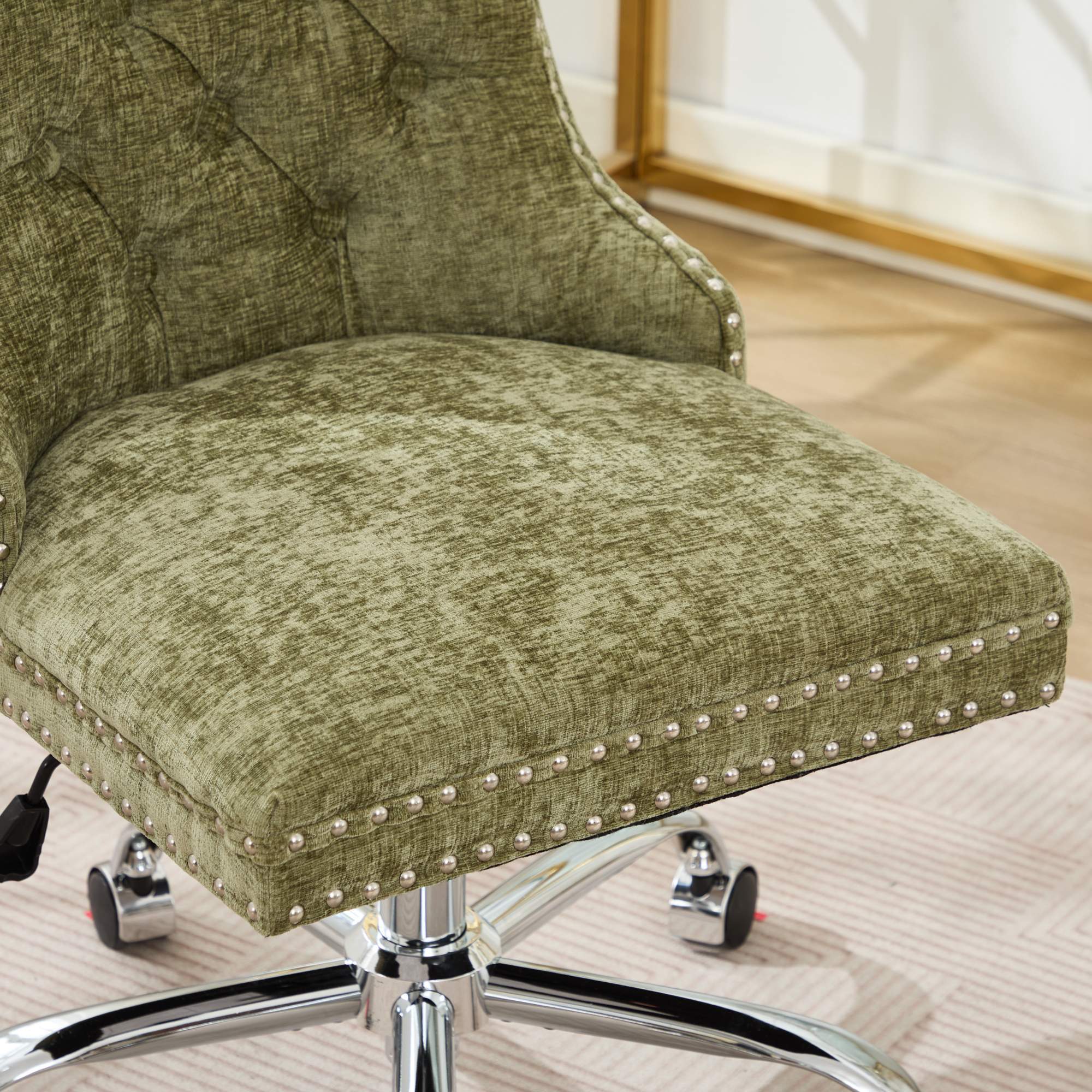 Furniture Office Chair - Modern Chenille Upholstered Tufted Home