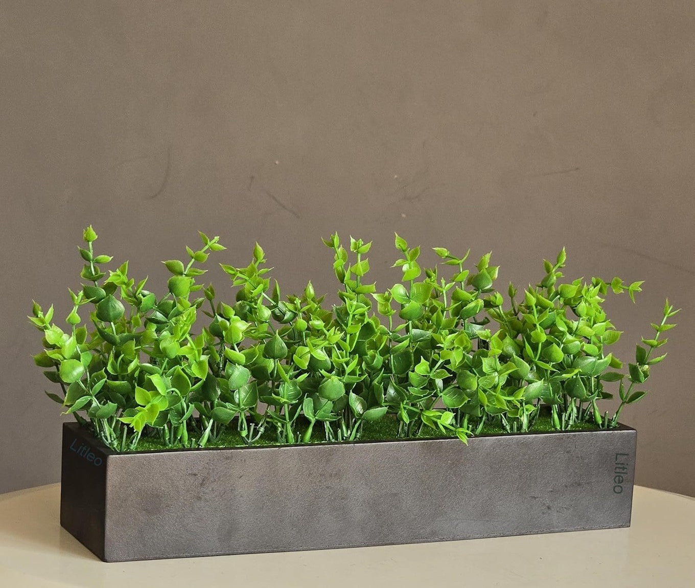 Rectangular Planter Artificial Green Plant