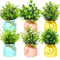 Mini Artificial Potted Plants Set of 6