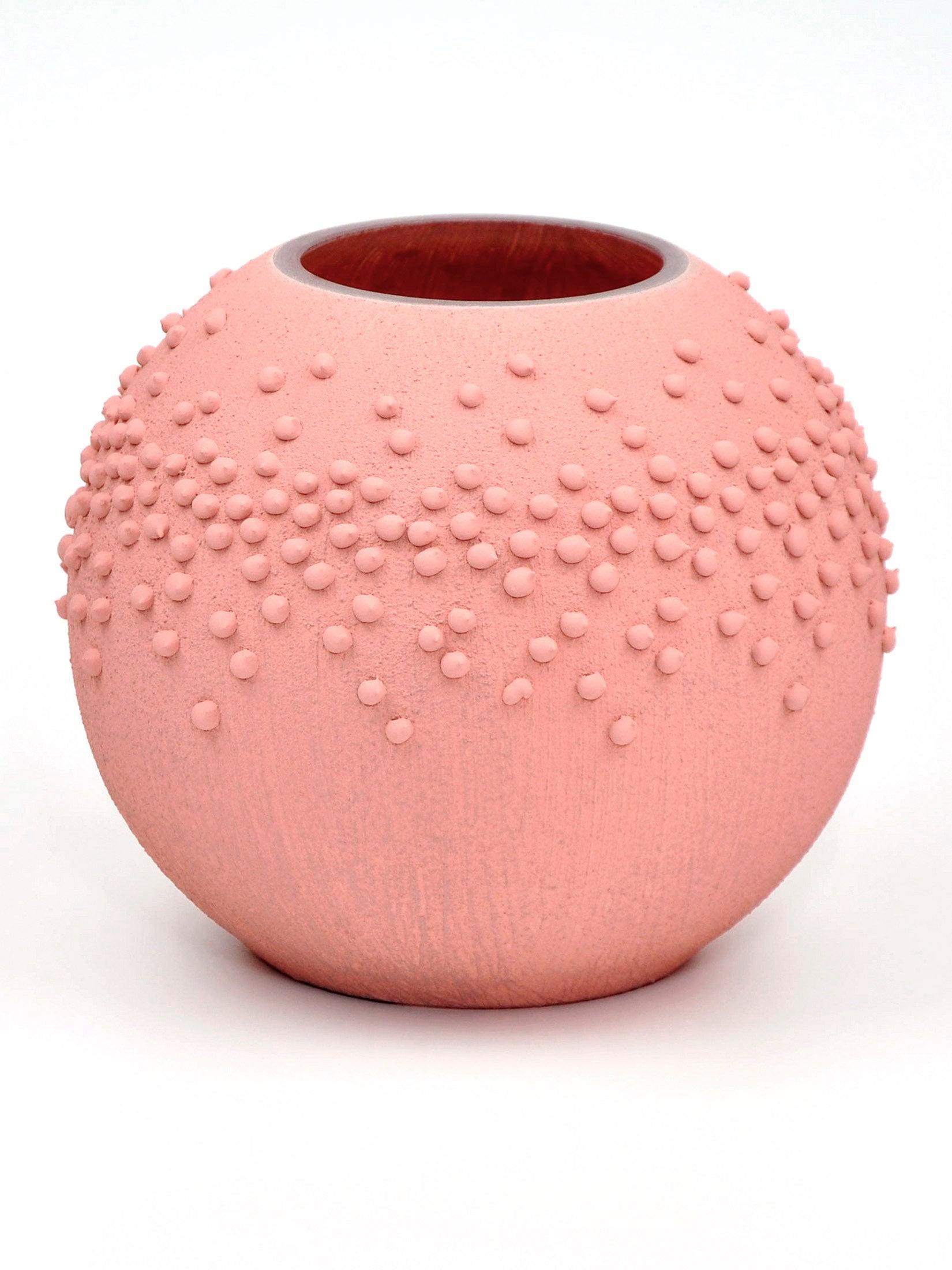 Handpainted Glass Vase for Flowers | Painted Art Glass Round Bubble Va