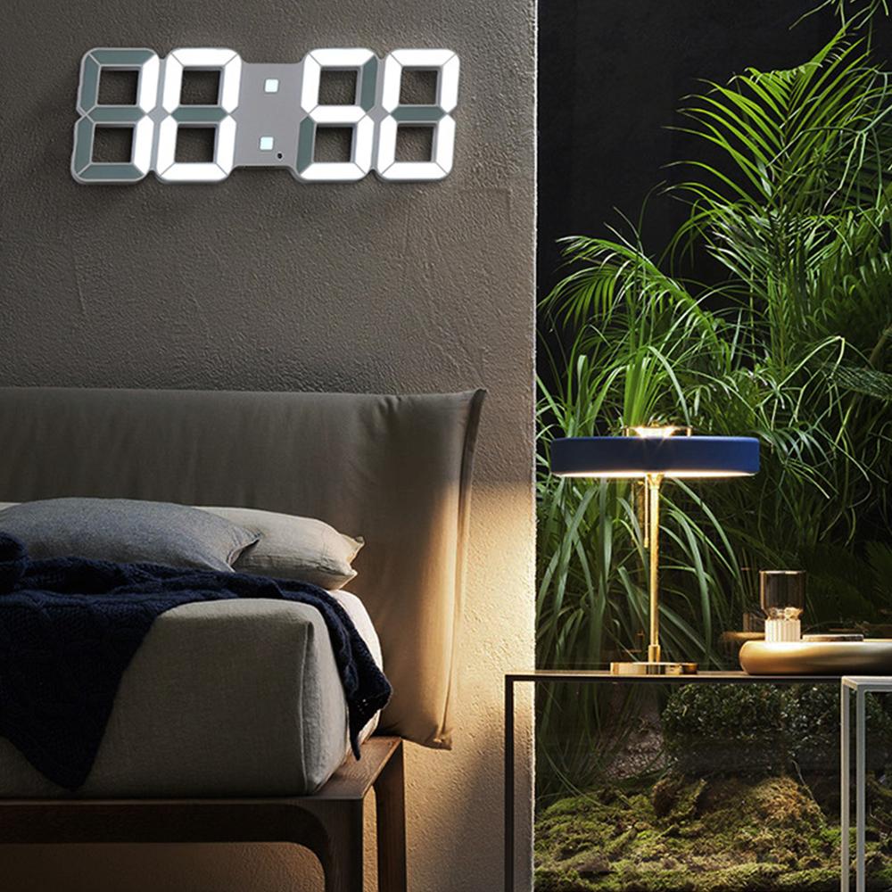 LED Clock Alarm Watch USB Charge Electronic Digital Clocks Wall